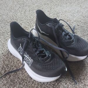 Hoka Black and White Running Shoes